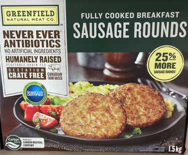 Greenfield Pork Sausage Rounds - 1 x 1.5 Kilos